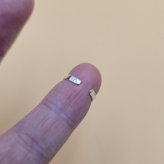 Size 1 Sterling Silver Tiny Simple Pattern Baby B… - image 3