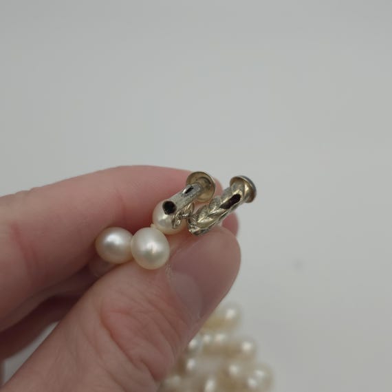 16 Inch Sterling Silver Quality Solid White Pearl… - image 6