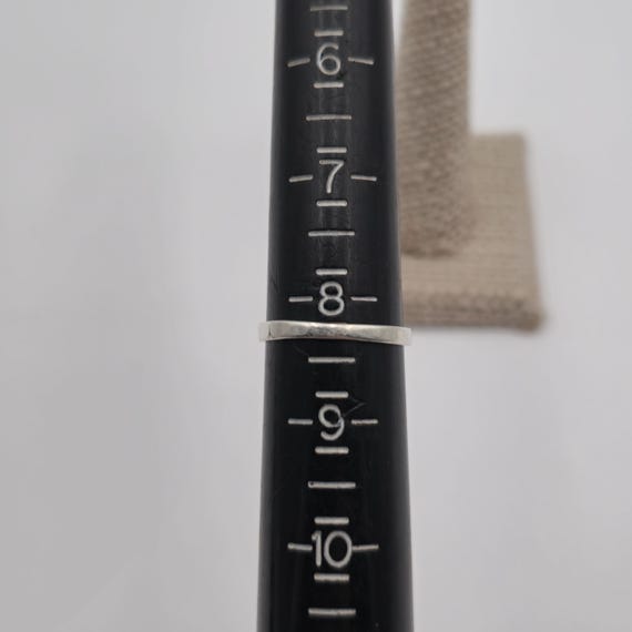 Size 8.25 Sterling Silver Unique Pattern Symbol R… - image 6