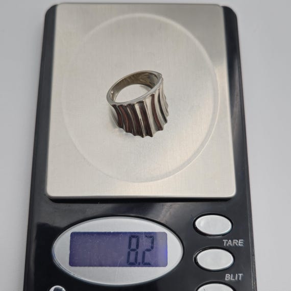 Size 7 Sterling Silver Solid Thick Quality Wide B… - image 8