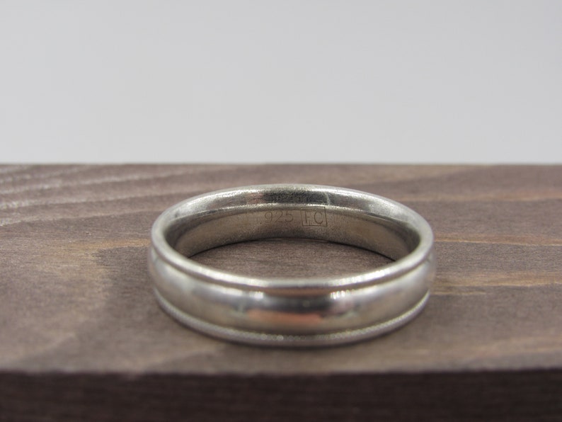 Size 9.75 Sterling Silver Large Stylish Band Ring Vintage Statement Engagement Wedding Promise Anniversary Bridal Cocktail Friendship