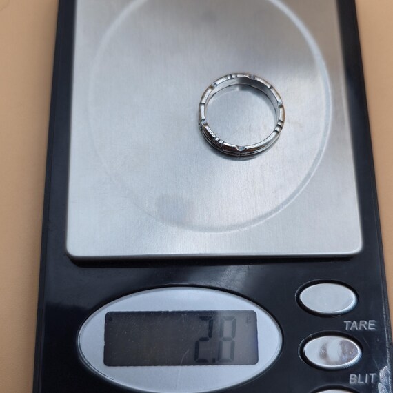 Size 7 Sterling Silver Native Style Pattern Band … - image 7