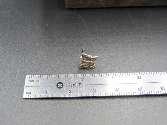 Sterling Silver Tiny Butterfly Rustic Stud Earrin… - image 5