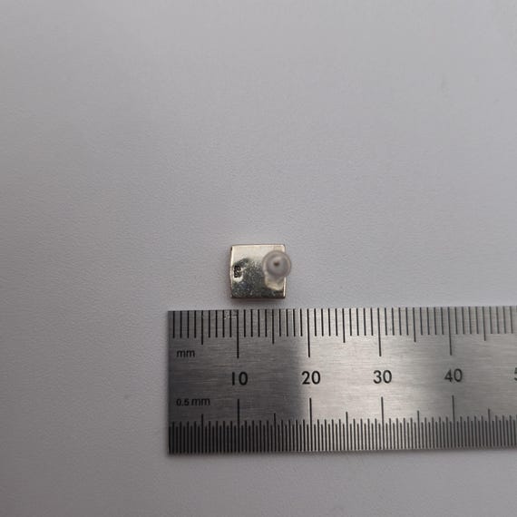 Sterling Silver Square Woven Pattern Stud Earring… - image 5