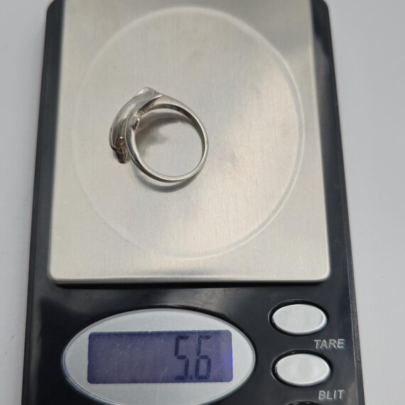 Size 7.75 Sterling Silver Solid Dolphin Animal Ri… - image 8