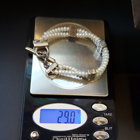 6 Inch Sterling Silver Solid Rustic Genuine White… - image 7