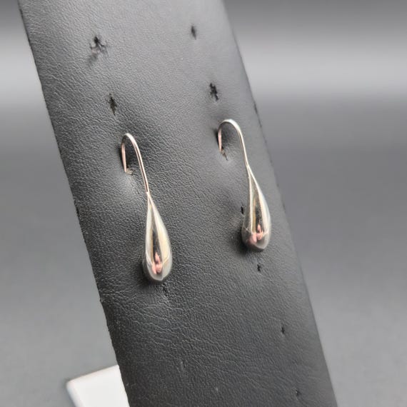 Sterling Silver Bright Simple Dangle Earrings A65… - image 1