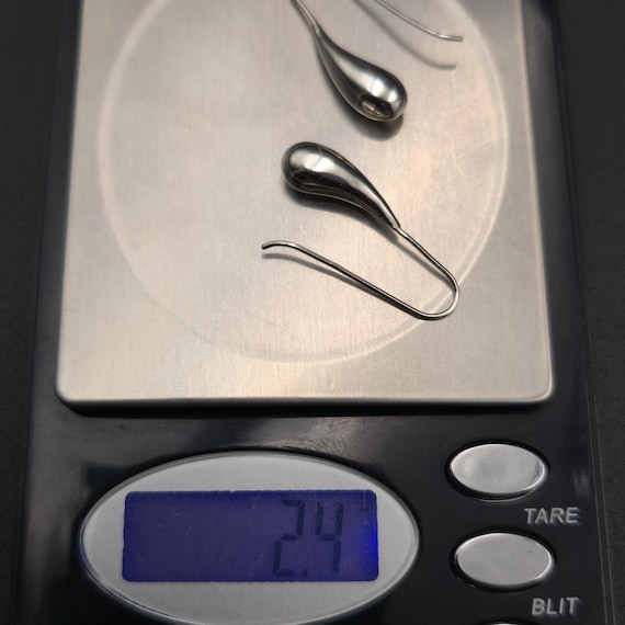 Sterling Silver Bright Simple Dangle Earrings A65… - image 6