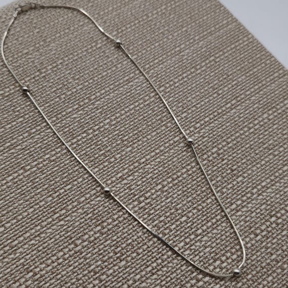 16 Inch Sterling Silver Simple Orb Pattern Chain … - image 2