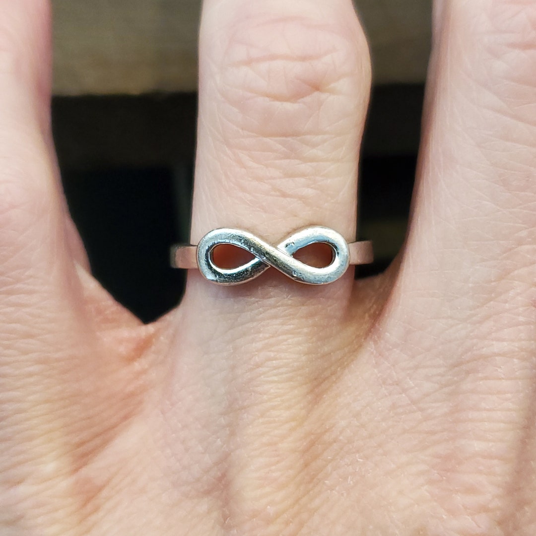 Size 7 925 Sterling Silver Sisters Infinity Symbol Ring - Etsy