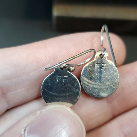 925 Sterling Silver Solid Small Two Tone Swirl Da… - image 3