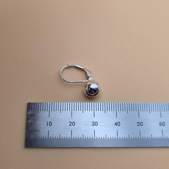 Sterling Silver Bright Orb Style Dangle Earrings … - image 5
