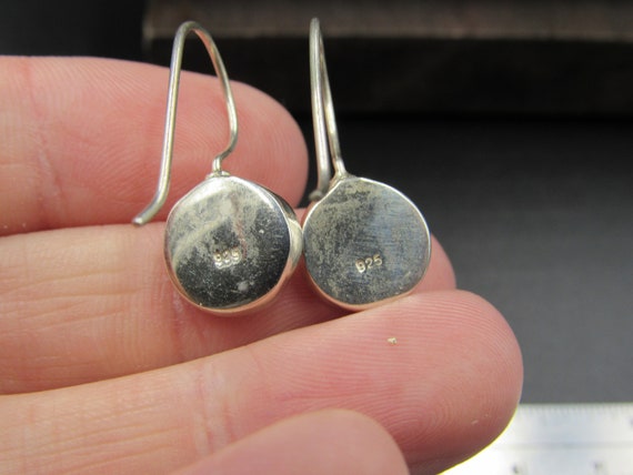 Sterling Silver Rustic Swirling Pattern Blue Topa… - image 3