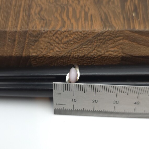 Size 6.25 Sterling Silver Rustic Worn Shell Ring … - image 5