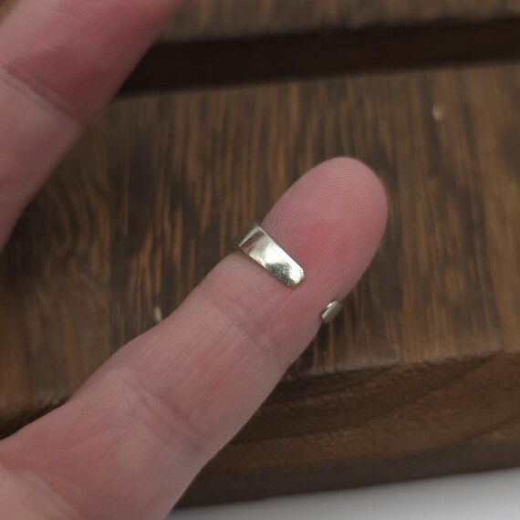 Size 1.5 Sterling Silver Rustic Odd Pattern Toe R… - image 2