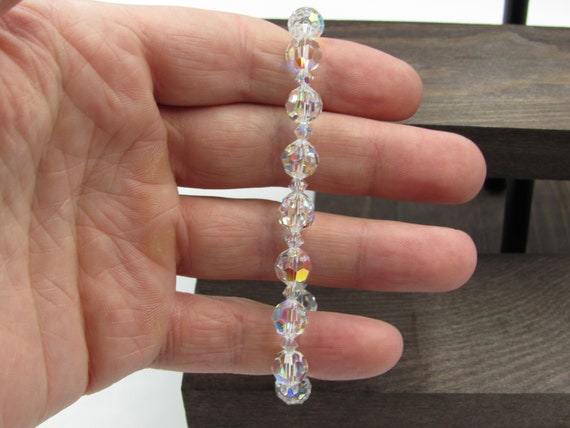 7" Sterling Silver Crystal Bracelet Vintage Elega… - image 1