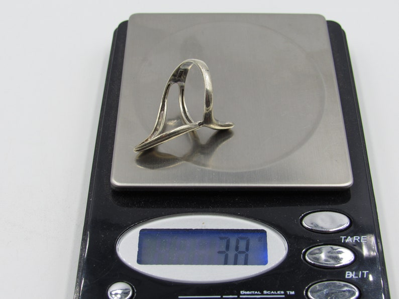 Size 6.5 Sterling Silver Odd Finger Band Ring Vintage Statement Engagement Wedding Promise Anniversary Bridal Cocktail Friendship