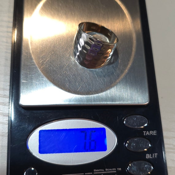 Size 10 925 Sterling Silver Solid Cool Large Hamm… - image 8