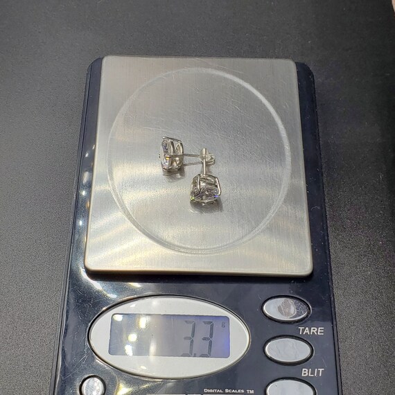 Sterling Silver Bright Large Clear Simple Cubic Z… - image 6