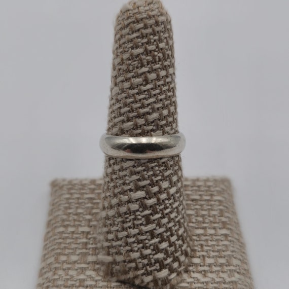 Size 7.5 Sterling Silver Solid Plain Ring A2443 - image 1