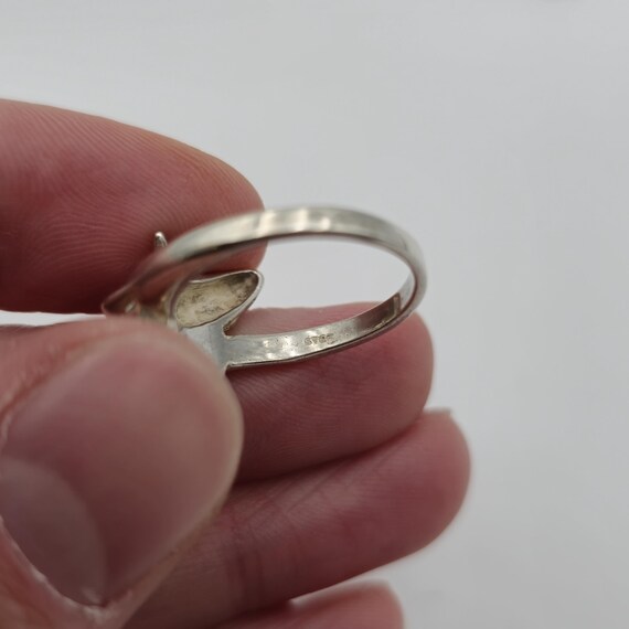 Size 7.75 Sterling Silver Solid Dolphin Animal Ri… - image 5