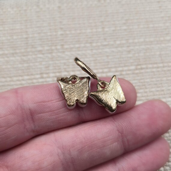 Copper Shell Butterfly Dangle Earrings A6409 - image 3