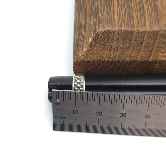 Size 1.5 Sterling Silver Rustic Odd Pattern Toe R… - image 5