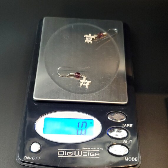 925 Sterling Silver Tiny Adorable Turtle Dangle E… - image 5