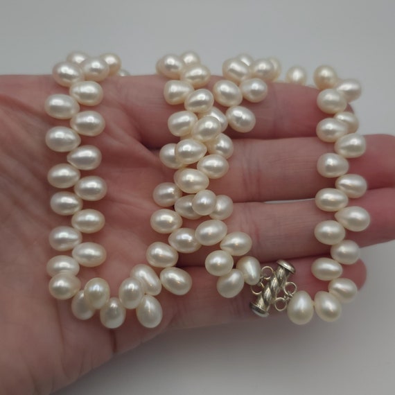 16 Inch Sterling Silver Quality Solid White Pearl… - image 1