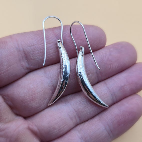 Sterling Silver Two Different Pattern Dangle Earr… - image 3