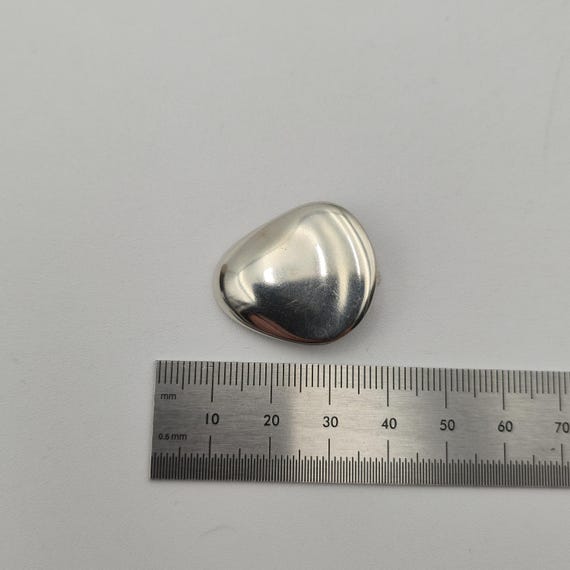 Sterling Silver Solid Bright Simple Shape Clip On… - image 4