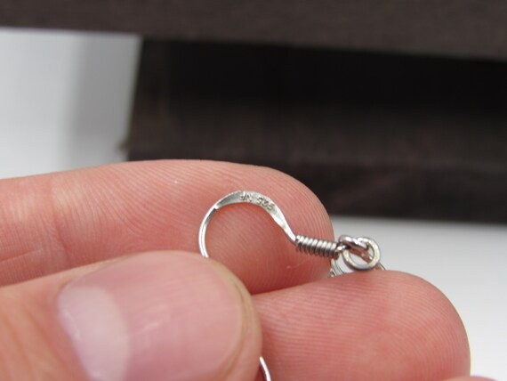 Sterling Silver Unique Pattern Dangle Earrings Vi… - image 3