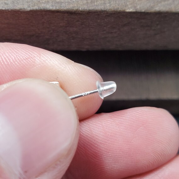 Sterling Silver Bright Large Clear Simple Cubic Z… - image 4