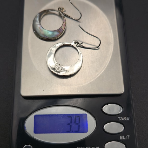 Sterling Silver Abalone Shell Beach Dangle Earrin… - image 5