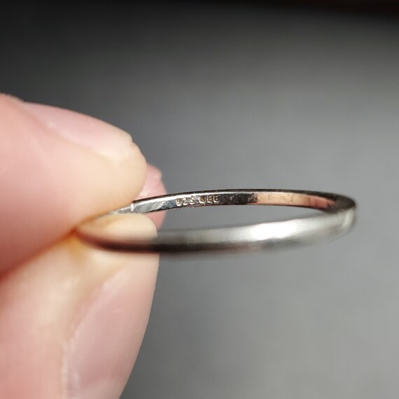 Size 6.5 Sterling Silver Thin Ring - image 3