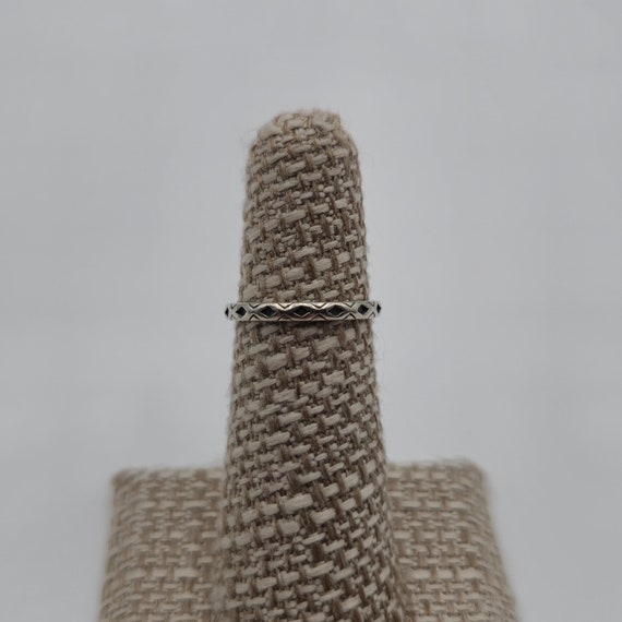 Size 5 Sterling Silver Unique Pattern Unisex Ring… - image 1