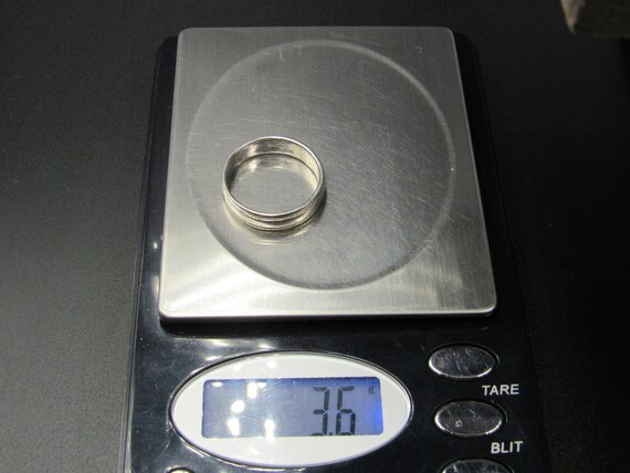 Size 9 Sterling Silver Cool Simple Pattern Unisex… - image 6