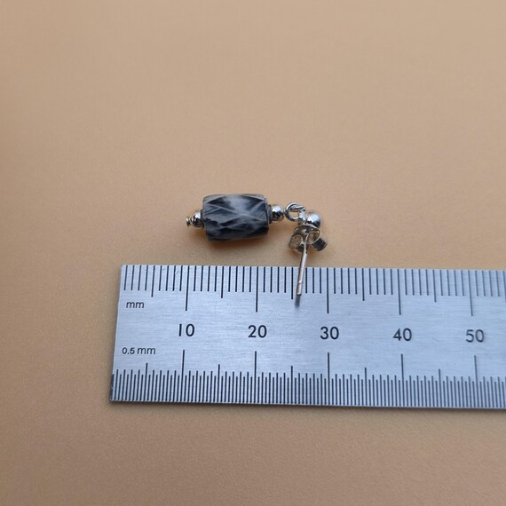 Sterling Silver Odd Pattern Small Dangle Earrings… - image 4