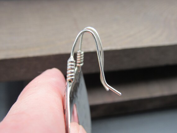 Sterling Silver Cool Large Pattern Dangle Earring… - image 4