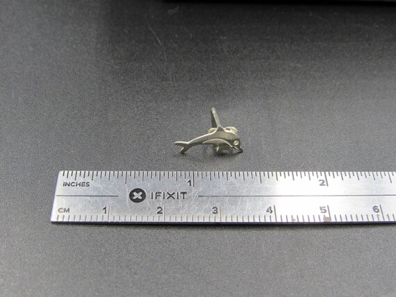 Sterling Silver Very Tiny Dolphin Stud Earrings - image 6