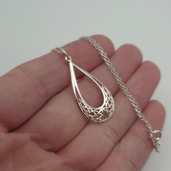 18 Inch Sterling Silver Celtic Pattern Pendant Ne… - image 2