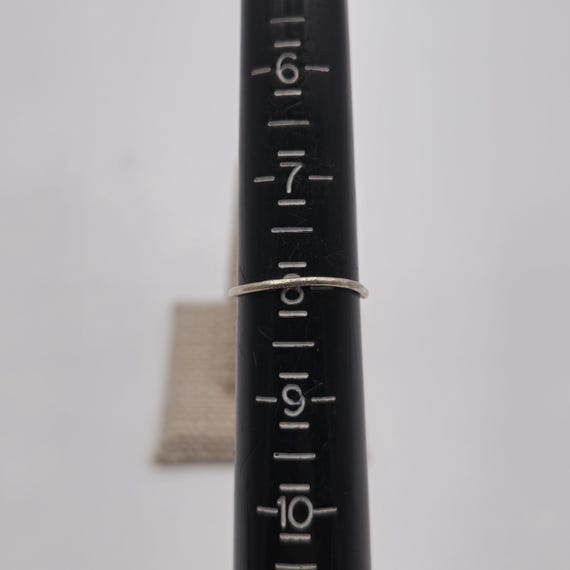 Size 8 Sterling Silver Rustic Rough Wave Ring A23… - image 4