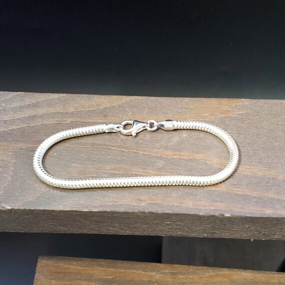 6 Inch Sterling Silver Cool Solid Chain Bracelet - image 4