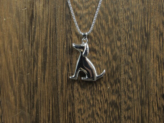 Amazon Collection Sterling Silver Dog Pendant Necklace With White & Black Diamonds (1/2 Ct Tw), 18" Chain