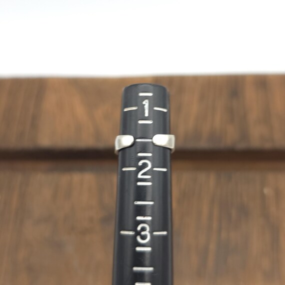 Size 1.5 Sterling Silver Rustic Odd Pattern Toe R… - image 4