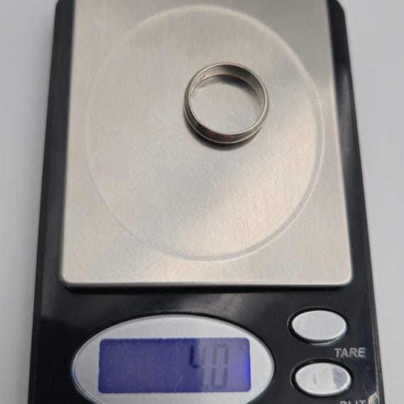 Size 7.5 Sterling Silver Solid Plain Ring A2443 - image 7