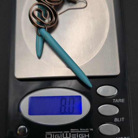 Copper Howlite Stone Abstract Pattern Handmade Ea… - image 5