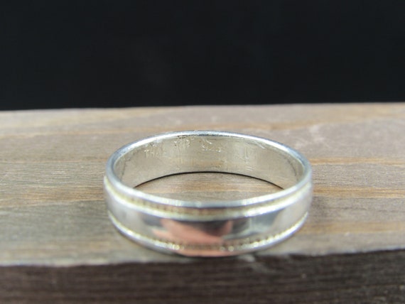 Size 9 Sterling Silver Cool Simple Pattern Unisex… - image 3