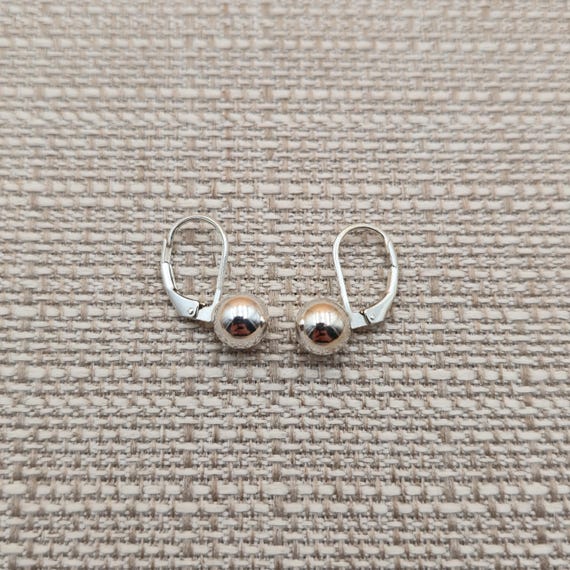 Sterling Silver Bright Orb Style Dangle Earrings … - image 3
