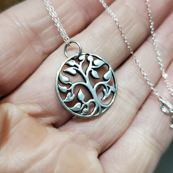 18 Inch 925 Sterling Silver Beautiful Unique Tree… - image 2